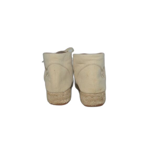 Tory Burch Rios Lace Up Cream Espadrille Booties boots Size 8 - Picture 10 of 13